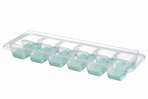 Форма для льда с крышкой Ardesto Fresh, 27х9.5х3.8см, силикон, пластик, голубой