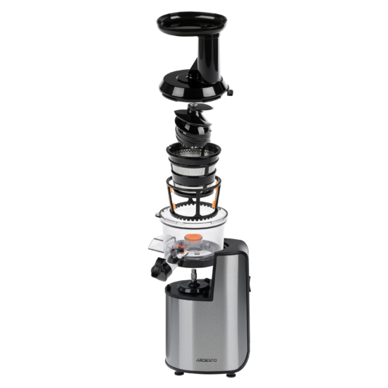 Ardesto auger juicer, 200W, bowl-0.6L, cake-0.6L, plastic/iron, silver-black
