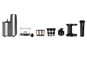 Ardesto auger juicer, 200W, bowl-0.6L, cake-0.6L, plastic/iron, silver-black