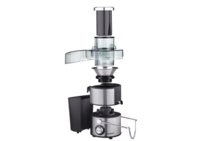 Соковитискач Ardesto відцентрований 1000Вт, чаша-0.5л, жмих-1.5л, пластик/метал, сріблясто-чорний