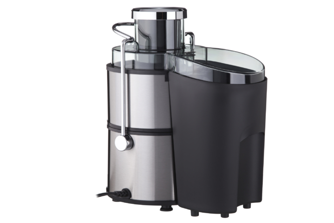 Соковитискач Ardesto відцентрований 1000Вт, чаша-0.5л, жмих-1.5л, пластик/метал, сріблясто-чорний