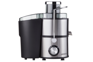 Соковитискач Ardesto відцентрований 1000Вт, чаша-0.5л, жмих-1.5л, пластик/метал, сріблясто-чорний