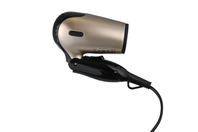 Фен Ardesto  Gemini HD-503T дорожній, 1200 Вт, складана ручка, 2 швидкості, 2 темпер. режими, золотисто-чорний