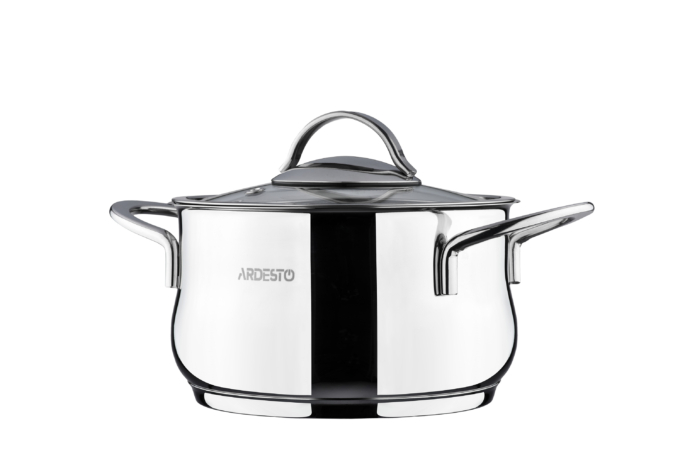 Кастрюля со стеклянной крышкой Ardesto Black Mars, 1.8л, нержавеющая сталь