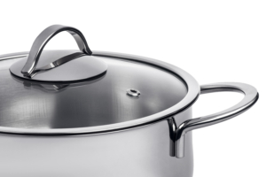 Ardesto Casserole with glass lid, Black Mars, 2.3l, stainless steel