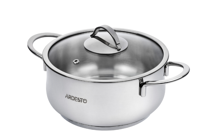 Кастрюля со стеклянной крышкой Ardesto Black Mars, 3л, нержавеющая сталь