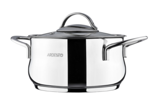 Кастрюля со стеклянной крышкой Ardesto Black Mars, 4.3л, нержавеющая сталь