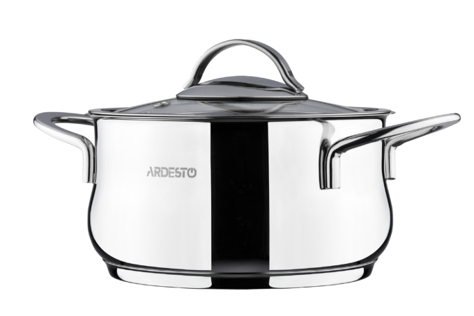 Кастрюля со стеклянной крышкой Ardesto Black Mars, 4.3л, нержавеющая сталь