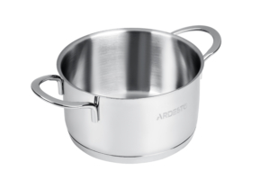 Ardesto Casserole with glass lid Luna, 1.2l, stainless steel