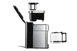 Ardesto coffee maker drip Steel Collection 1.2l, ground + beans, display, silver-black