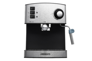 Ardesto coffee maker carob Steel Collection 1.6l, ground, hand capuchino maker, silver-black