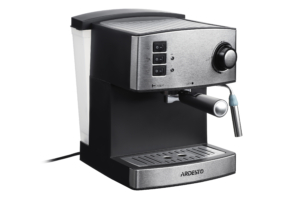 Ardesto coffee maker carob Steel Collection 1.6l, ground, hand capuchino maker, silver-black