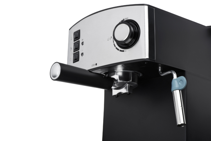 Ardesto coffee maker carob Steel Collection 1.6l, ground, hand capuchino maker, silver-black