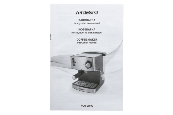 Ardesto coffee maker carob Steel Collection 1.6l, ground, hand capuchino maker, silver-black