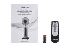 Floor fan ARDESTO, 47см, 100Вт, remote control, display, humidification, black-grey