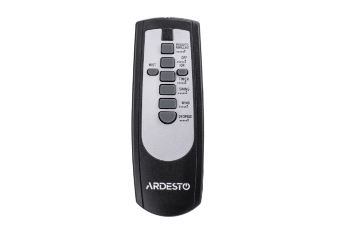 Floor fan ARDESTO, 47см, 100Вт, remote control, display, humidification, black-grey