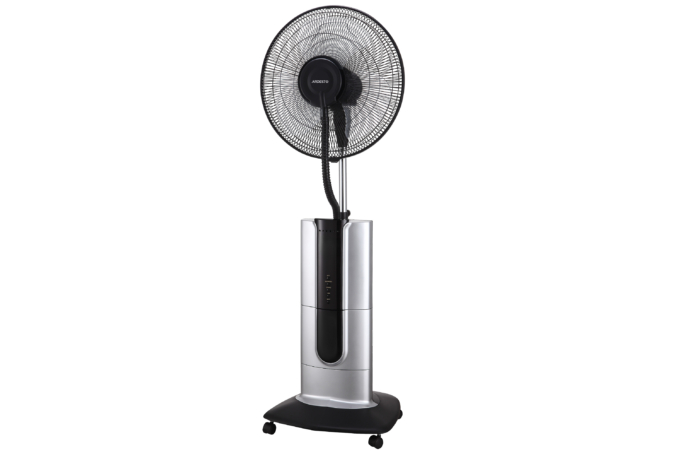 Floor fan ARDESTO, 47см, 100Вт, remote control, display, humidification, black-grey