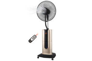 Floor fan ARDESTO, 47см, 100Вт, remote control, display, humidification, black-bronze