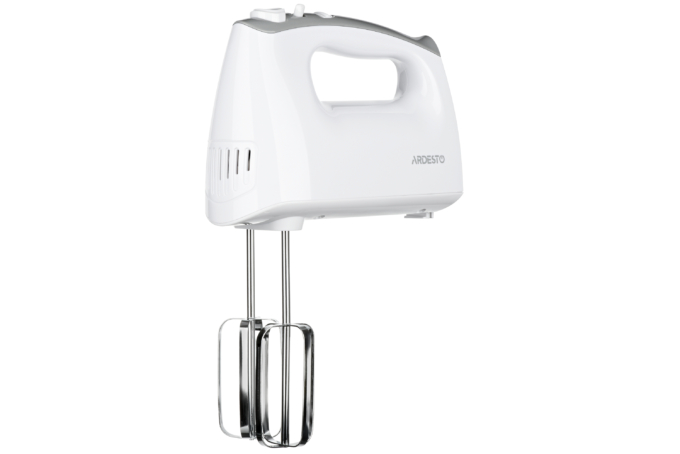 Ardesto hand mixer 400W, nozzles-4 beaters, turbo mode, white
