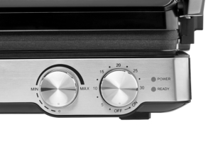 Ardesto grill clamping GK-2000M, 2000W, temp. regimes-6, removable plates, 180° opening, metal, silver