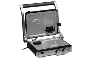 Ardesto grill clamping GK-2000M, 2000W, temp. regimes-6, removable plates, 180° opening, metal, silver