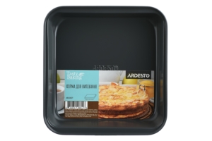 Форма для випікання Ardesto Tasty baking, 23.2х22х5см, вуглецева сталь, квадратна, сіро-блакитний