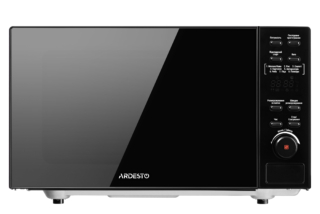 Microwave oven ARDESTO, 20L, electronic control, 800W, display, button opening, w/o turntable, black