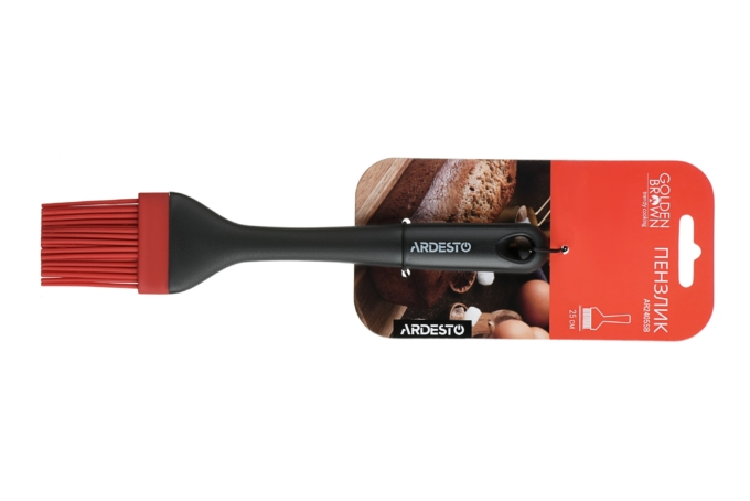 Кисточка Ardesto Golden Brown, 25см, силикон, пластик, черно-красный