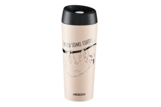 Термочашка Ardesto Coffee time Bradypus, 450мл, нержавеющая сталь, бежевый