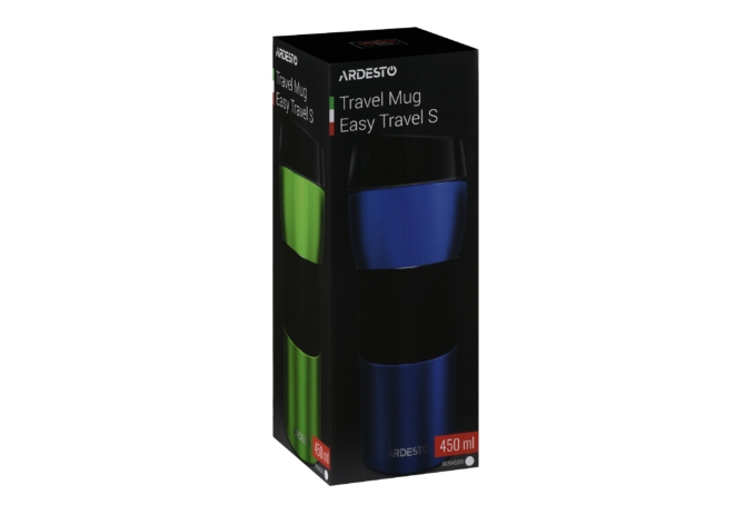 Термочашка Ardesto Easy travel S, 450мл, нержавеющая сталь, синий