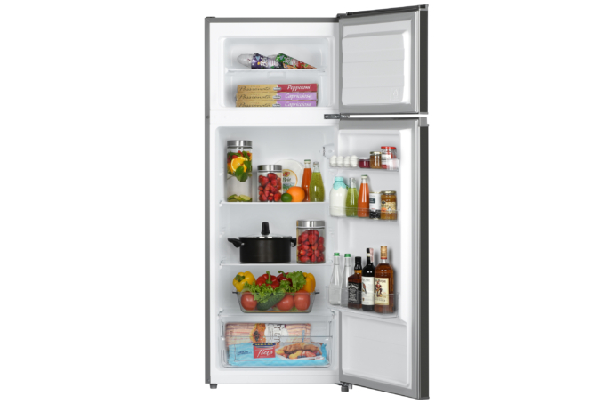 Ref ARDESTO with top freezer, 143x55x55, ref-164L, freez.-40L, 2doors, A+, ST, silver