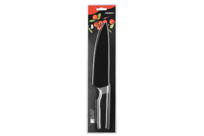 Ardesto Chef Knife Black Mars, 20cm, stainless steel, plastic, black