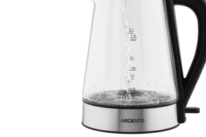 Електрочайник Ardesto 1.7л, Strix, скло, чорний