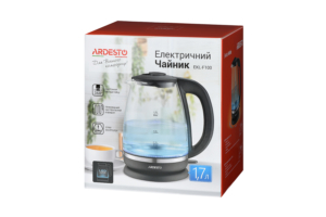 Электрочайник Ardesto 1.7л, Strix, стекло, чёрный