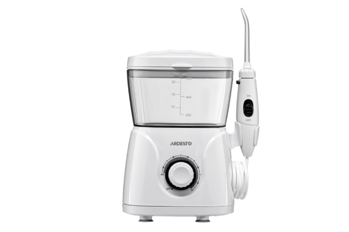 Ardesto irrigator portable, cup 600 ml, 8 nozzles, white