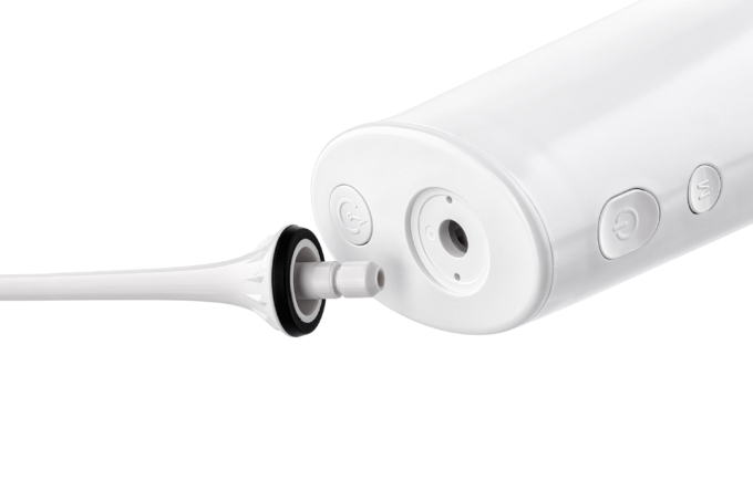 Іригатор Ardesto портативний, чаша 320 мл, Li-ion акум. в компл., 2 насадки, білий