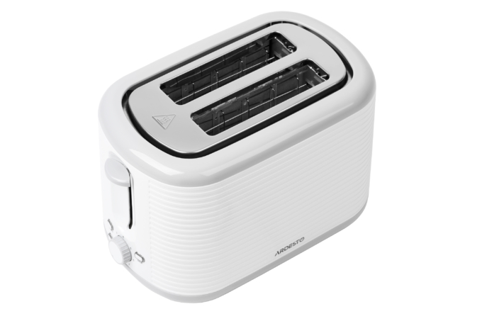Тостер Ardesto White stripes T-F17WG 930Вт, пластик, белый+серый