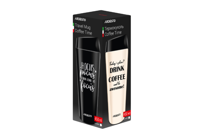 Термочашка Ardesto Coffee time (Awesome) 450 мл AR2645DMW