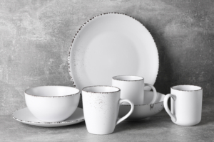 ARDESTO Тарілка обідня Lucca, 26 см, Winter white, кераміка