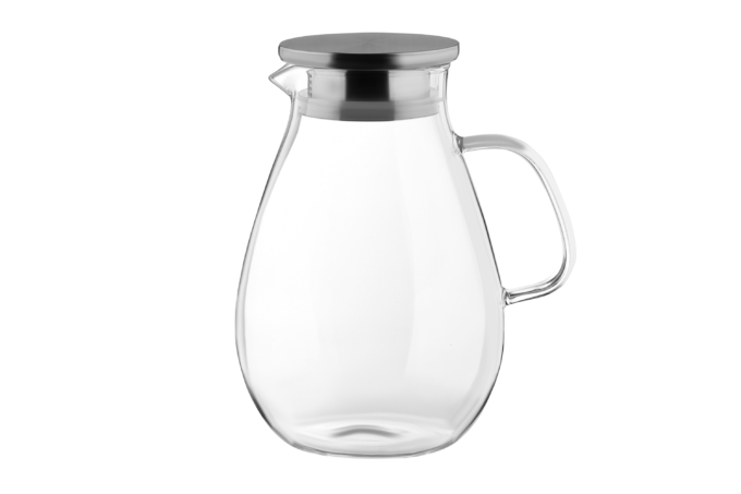 Ardesto Pitcher with lid, 1800ml, borosilicate glass, stainless steel, transparent