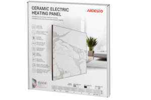 Керамічна електронагрівальна панель Ardesto HCP-395WT-ECO, 395 Вт, 8 м2, 60 х 60 см, IP54, білий