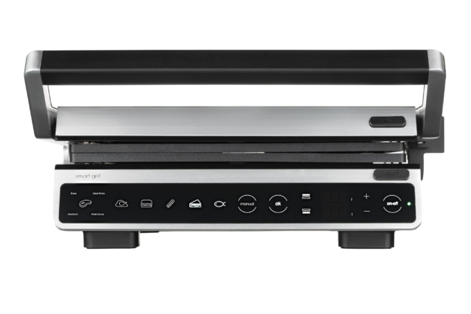 Ardesto grill clamping GK-STC20, 2000W, temp. regimes-6, removable plates, 180° opening, metal, silver