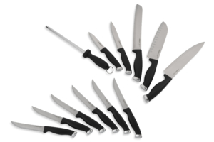 Ardesto Knives Set with block Gemini Gourmet, 14pcs, stainless steel, plastic, rubber wood