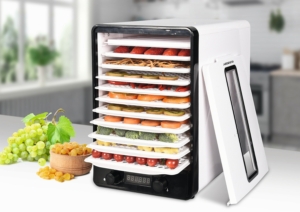 Сушарка для продуктів Ardesto 550Вт, піддонів – 10+1×3см, макс – 70°С, сітка для ягід, пластик, білий