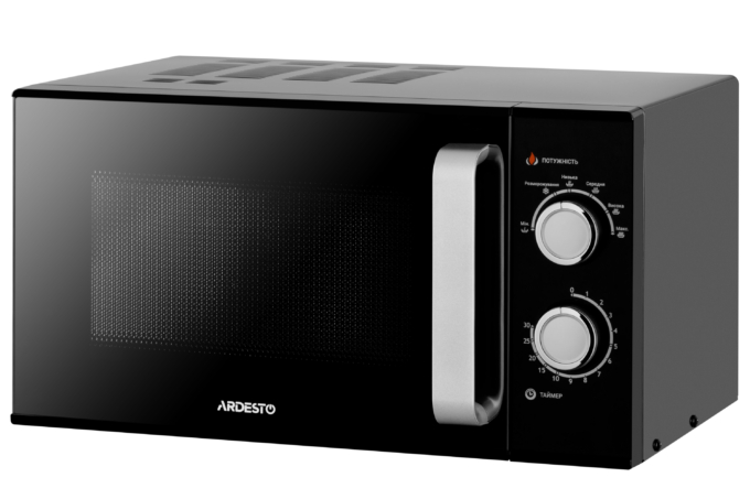Microwave oven ARDESTO, 23L, mechanical control, 900W, handle opening, black