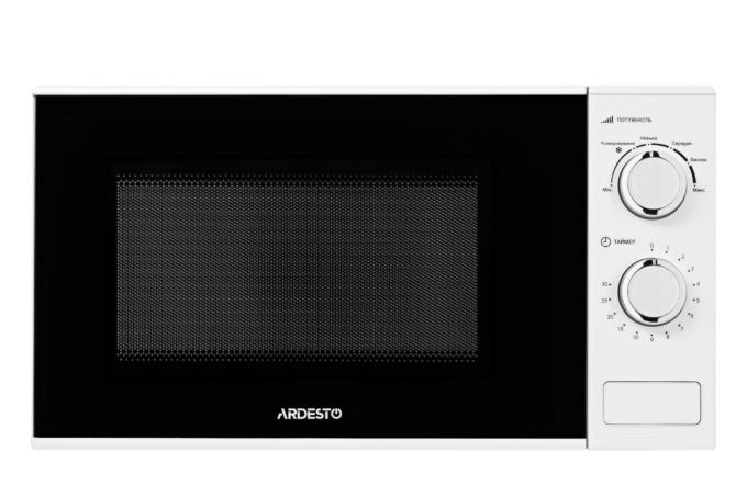 Microwave oven ARDESTO, 23L, mechanical control, 900W, button opening, white