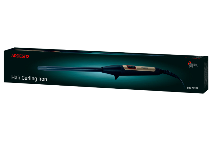 Плойка Ardesto HC-726G, 35Вт, D -13mm, >200С, для афрокудрів, кераміка, чорний