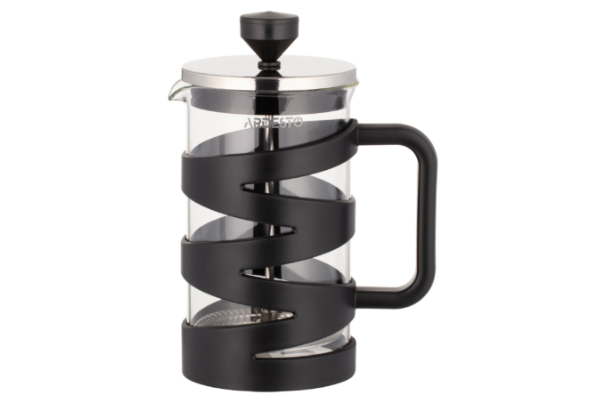 Ardesto French press Gemini, 600ml, borosilicate glass, plastic, stainless steel, transparent, black