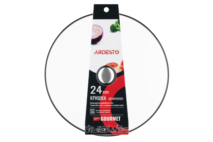 ARDESTO Кришка Gemini Gourmet 24 см, скло, нержавіюча сталь
