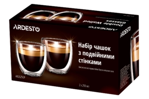 Cup set Ardesto with double walls AR2625GP